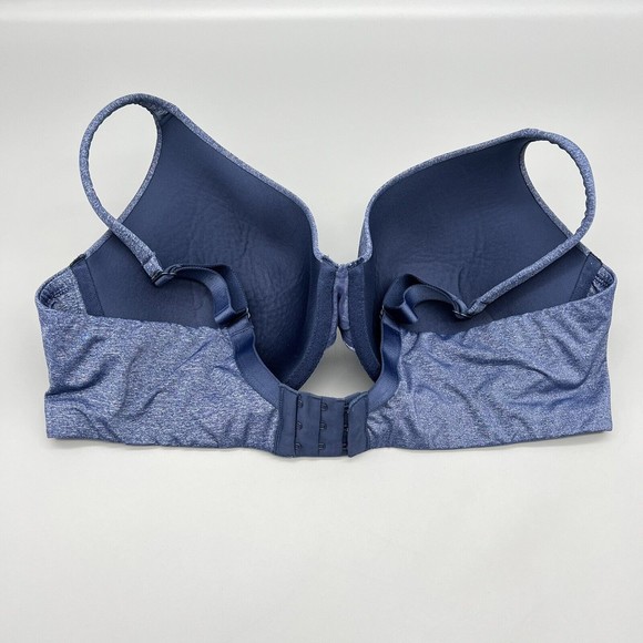 Ambrielle 42C Bra Everyday Full Coverage Underwire Back Closure Heather Blue EUC - Picture 5 of 14